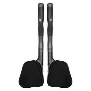 Guidon de vélo de montagne en fibre de <span class=keywords><strong>carbone</strong></span> légère avec poignées confortables et embouts pour une tenue relaxante - Product Image 2