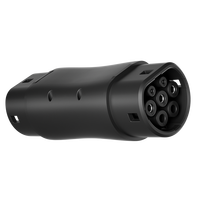 Adaptateur de charge EV haute performance 120 kW GB/T vers Type 2 triphasé AC, connecteur de chargeur à surface argentée