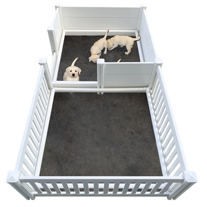 Plastic Pets House New Product Safety Plastic Pregnant Pets House White PVC Pregnant Dogs Puppy Whelp Box Set
