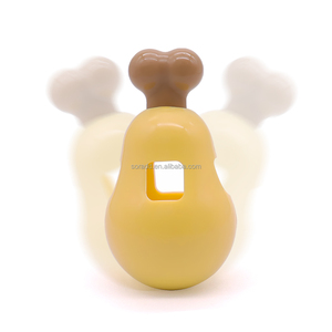 Interattivo durevole cane <span class=keywords><strong>Tumbler</strong></span> giocattolo denti molari gamba di pollo Design PP gomma TPR materiale per la perdita di cibo per animali domestici - Product Image 5