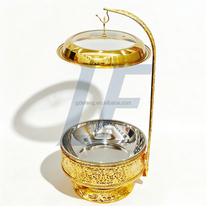 ชุดอุ่นอาหารบุฟเฟ่ต์แบบหม้อไฟ พร้อมโลโก้สั่งทำ ถาดอุ่นอาหารทรงกลม สำหรับงานอีเว้นท์ ชุดอุ่นอาหารบุฟเฟ่ต์สำหรับเชฟ - Product Image 3