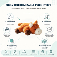 Boneka Kuda Jahe Berbulu Lembut Lucu, Mainan Hewan Isi Dakron, Boneka Tidur dengan Cakar Gelap untuk Hadiah Anak, Grosir, Custom
