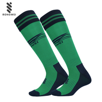 Logo personnalisé Chaussettes de football hautes multicolores de haute qualité pour l'équipe