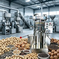 Nieuwe compacte volautomatische hydraulische oliepers van roestvrij staal voor koud & warm persen van pinda-olie, geschikt voor thuis en commercieel gebruik