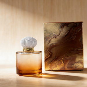 ขวดน้ำหอมแก้วสีอำพันทรงกลมแบบกำหนดเองสุดหรู ขนาด <span class=keywords><strong>30</strong></span> มล. 50 มล. 100 มล. พร้อมหัวฉีดพ่นละอองและกล่อง - Product Image 4