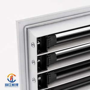 Grelha Linear Ajustável Moderna em Alumínio 0.5mm Branca 45 °   500 ° Saída de Ventilação Retangular para HVAC Difusor de Ar - Product Image 6
