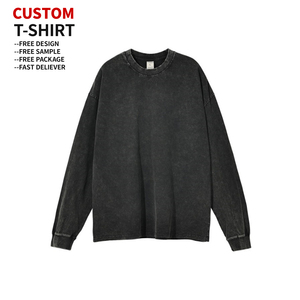 Camiseta de Manga Larga Extra Grande, 100% Algodón, Personalizable con Logotipo, Estilo Vintage, Unisex, Ecológica - Product Image 3