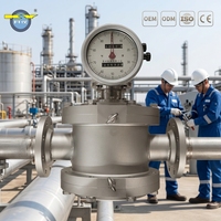 Débitmètre volumétrique à engrenages ovales KY LCN avec affichage numérique pour liquides, huiles et pétroles lourds