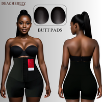 BBL Shapewear 2 en 1 Shorty gainant taille haute avec coussinets amovibles pour rehausser et sculpter les fesses