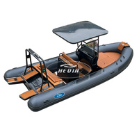 Bateau de patrouille de luxe CE 20ft 6m nervure 600 canapé bateau gonflable mantaray bateau gonflable
