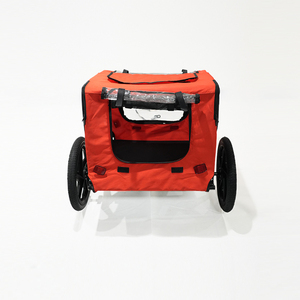 Remorque de vélo universelle pour animaux de compagnie, <span class=keywords><strong>chariot</strong></span> pour chien et chat, bande réfléchissante, pliable, imperméable, cadre en acier, transporteur extérieur - Product Image 5
