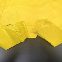 Sacs d'emballage en plastique LDPE jaune durables en gros avec poignée gilet et impression de logo personnalisé pour supermarché, usine alimentaire, épicerie