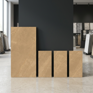 Azulejos de porcelana cerámica Nano Glossy Lucia Grey de 800x1600 mm, diseño contemporáneo de piedra gris para interiores de proyectos. - Product Image 5