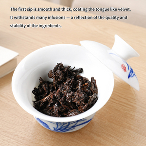 Thé Pu-erh <span class=keywords><strong>Shu</strong></span> Ban Zhang vieilli 2000, Grade 2, en vrac, thé santé du Yunnan, emballage boîte/sac, vente en gros - Product Image 5