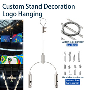 Cables Colgantes Personalizados para Decoración <span class=keywords><strong>de</strong></span> la Copa Mundial 2026, Acero Aleado Galvanizado, Corte Libre, Fabricación a Medida - Product Image 1