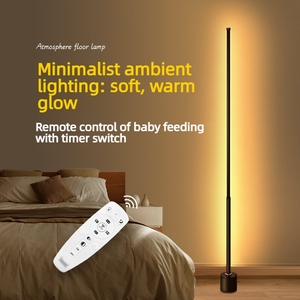 Lampe de sol à télécommande avec protection oculaire et lumière d'ambiance pour chambre à coucher, chevet d'enfant, allaitement de bébé, salon - Product Image 3