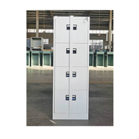Armoire de rangement moderne à 4 tiroirs en métal avec barre verticale verrouillable, armoire en acier pour le bureau, meubles de classement bon marché