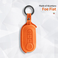Housse de clé de voiture gaufrée pour Fiat 500 Bravo Daily, commerce de gros, livraison directe