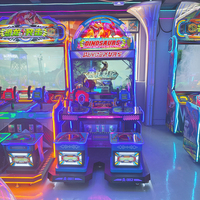 Máquina de Videojuegos Arcade de Metal, Dinosaur Century, para 2 Jugadores, Simulador de Disparos con Pistola, Consola de Juegos de Disparos