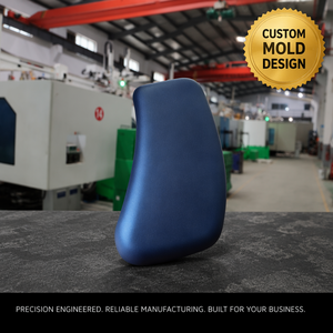 Support de dossier latéral profilé bleu marine moulé par injection sur mesure, bord incurvé <span class=keywords><strong>allongé</strong></span>, composant de <span class=keywords><strong>fauteuil</strong></span> <span class=keywords><strong>roulant</strong></span> médical, usine OEM - Product Image 1