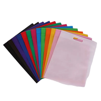 Sac écologique à poche plate réutilisable de grande capacité Sac à provisions de couleur unie personnalisé non tissé