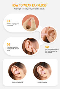 Bouchons d'oreilles en mousse EARMOR pour un sommeil profond et une concentration accrue, bouchons d'oreilles en PU souple pour les voyages en avion, les études, le bureau - Product Image 6