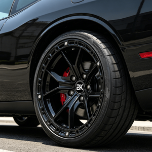 Jantes Bku Forged Beadlock Drag Wheels 5x115 pour <span class=keywords><strong>Dodge</strong></span> Challenger <span class=keywords><strong>SRT</strong></span> Hellcat 17 18 19 pouces, noires, en alliage haute résistance, pour voitures muscle. - Product Image 3