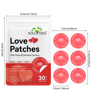 Solotree 30 đếm tàn ác miễn phí Maca Damiana chiết xuất các bản vá lỗi hỗ trợ khỏe mạnh ham muốn tình dục cân bằng hormone tình yêu các bản vá lỗi cho nam giới và phụ nữ - Product Image 6