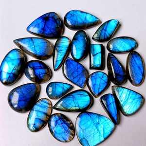 Cristales de piedras preciosas naturales sueltas de cabujón de labradorita azul para fabricación de joyas suministro al por mayor - Product Image 5
