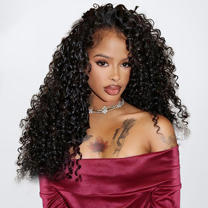 วิกผมครึ่งศีรษะแบบ<span class=keywords><strong>ผม</strong></span>มนุษย์ ลอนน้ำ 3 in 1 วิกผมครึ่งศีรษะแบบไม่ต้องใช้กาว ไร้รอยต่อ แบบคาดศีรษะ วิกผมครึ่งศีรษะแบบลอน ความหนาแน่น 180% - Product Image 1