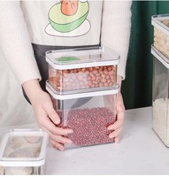 Récipients de stockage des aliments avec couvercles pour garde-manger de cuisine organisant des conteneurs empilables pour céréales Snack farine café Spaghetti