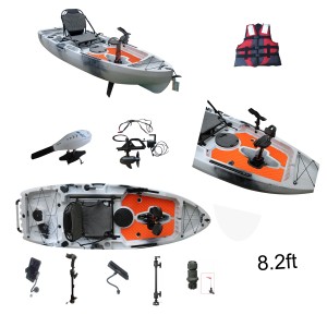 Kayak à pédales à propulsion par aileron Viking pour une personne, siège sur le dessus, en plastique HDPE, pour la pêche en eaux océaniques, les lacs, les rivières, les excursions, <span class=keywords><strong>PC</strong></span> - Product Image 1