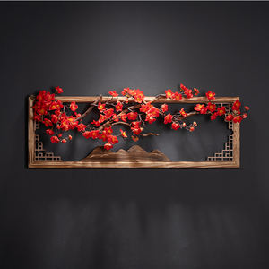 Décoration murale en pin simulé tridimensionnel nouvelles peintures de paysage sur toile modernes de style chinois pour salon de thé d'entrée - Product Image 2