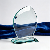 Cadeaux souvenirs, vente en gros à bas prix, trophée en cristal personnalisé avec gravure de nom individuel, plaque de récompense en verre