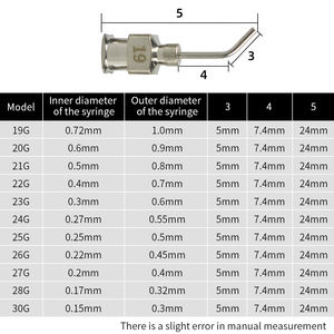 1/2-inch 27G Metal Curved <span class=keywords><strong>Needle</strong></span> Tip Industrial Dispensing Consumíveis em estoque - Product Image 2