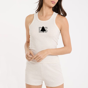 Women Clothing Manufacturer Wholesale Ribbed Women Tank Top High Quality Custom Logo Woven Label Fitted Elastic Cotton Tank Top - Product Image 3