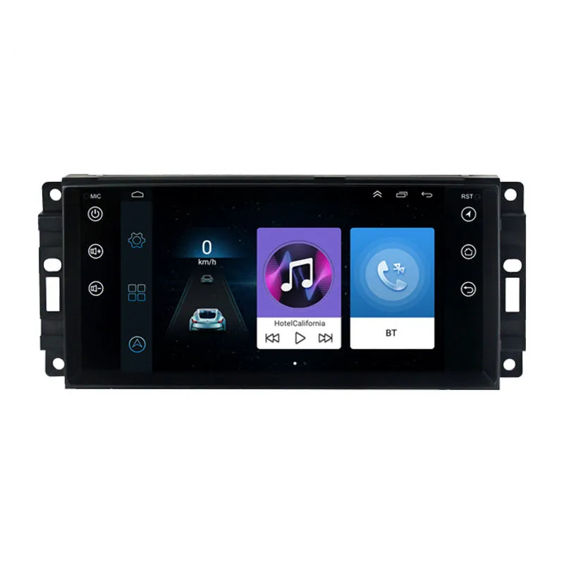 วิทยุติดรถยนต์สำหรับ JEEP Grand Wrangler 2015รักชาติเข็มทิศเดินทาง Navi เครื่องเล่นดีวีดีในรถยนต์แอนดรอยด์6.0 OCTA Core GPS 4G SIM