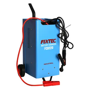 FIXTEC Pengisi Daya Baterai Pintar 32/21A 12V/24V, Pengisi Daya Baterai Pintar Otomatis Penuh dengan Starter Mesin, Peningkat, dan Penahan