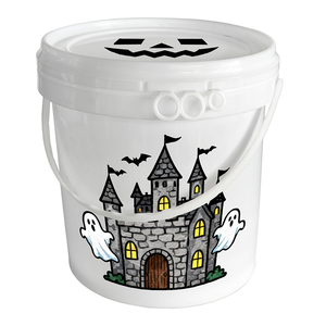 Vente en gros de 0.5 à 5 <span class=keywords><strong>litres</strong></span> de jerrycan rond en plastique couleurs personnalisables dans des seaux à bonbons d'Halloween en plastique transparent de qualité <span class=keywords><strong>alimentaire</strong></span> - Product Image 2
