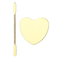 Palette de maquillage en forme de cœur en acier inoxydable couleur argent