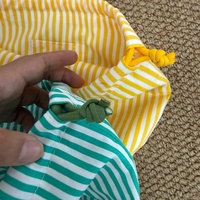 Pochette cosmétique rayée à cordon de serrage, pochette à maquillage en toile, organiseur de toilette, sac de rangement de voyage, sac de toilette portable pour femmes et filles