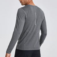 T-shirt à manches longues pour homme en polyester et élasthanne, uniformes avec logo brodé personnalisé, séchage rapide pour la restauration et les bars
