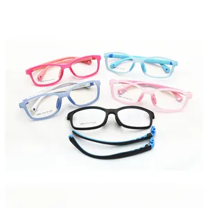 8003 High end Custom Logo eyeglasses Pebax Elastomer colorful Rubber kids eyewear frame