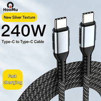 Cables de Carga Rápida de Nailon de 240w, Cables de Carga Rápida para Teléfono Móvil y Tableta, Cable de Carga de 1m 2m