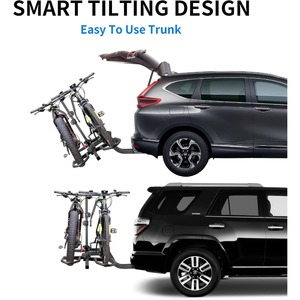Porte-vélos d'<span class=keywords><strong>attelage</strong></span> Wobble Free Smart Tilting Pliant Vélo Voiture Racks <span class=keywords><strong>pour</strong></span> Standard Fat Tire et Vélo Électrique 2 Vélo 160 lbs Capac - Product Image 4