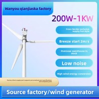 Éolienne à axe horizontal Smart Catfish 500W 100Kw pour centrale électrique urbaine, tension de sortie 12V/24V/48V, rotor de 750mm
