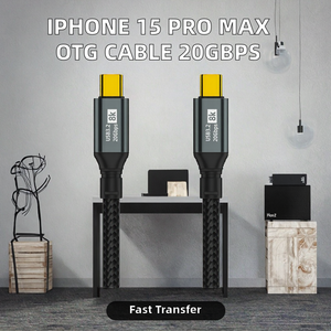 <span class=keywords><strong>Cable</strong></span> <span class=keywords><strong>OTG</strong></span> para <span class=keywords><strong>iPhone</strong></span> 15 Plus Pro Max, 20Gbps USB 3.2 Gen 2, PD 100W, Tipo-C, <span class=keywords><strong>Cable</strong></span> de Carga y Datos de Nailon, 0.5M 3M, para Impresoras - Product Image 2