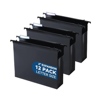Classeurs suspendus en plastique grande capacité, pochettes extensibles de 2 pouces, robustes, insérables dans un classeur, avec onglets 1/5 de coupe