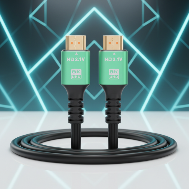 SIPU 8K Coaxial Cable 2.1 Gold Plated Connectors Braided Nylon/PVC Durable High-Speed Data Transfer AV Systems (Male-Male)