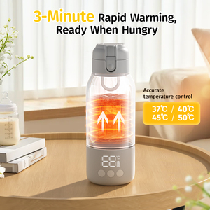 Chauffe-<span class=keywords><strong>biberon</strong></span> portable sans fil rechargeable USB (plastique et métal) 100W pour les voyages en extérieur et l'alimentation de bébé - Product Image 6